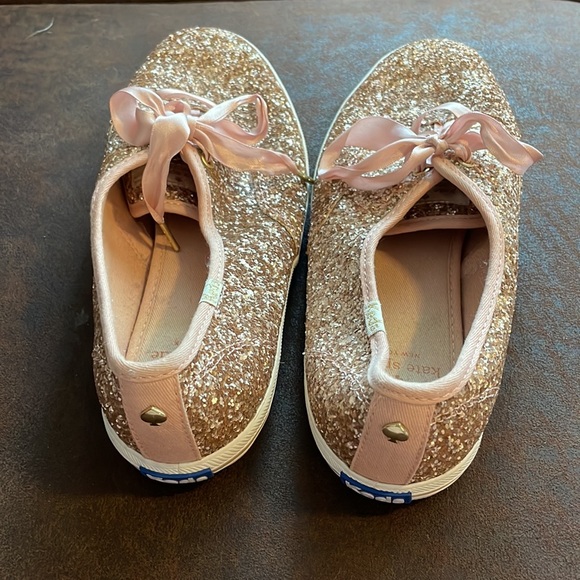 EUC Kate Spade x Keds Glitter Sneakers, Rose Gold, 7.5 - Picture 7 of 8